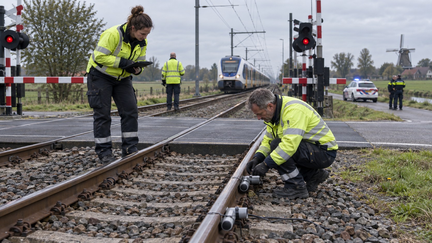 Hollanda demiryolunda boru benzeri düzenekler bulundu, trenler aksadı