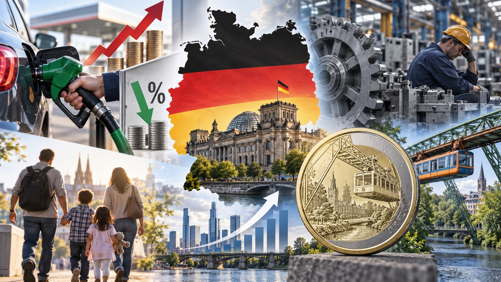 Almanya'da akaryakıt, ekonomi ve göç odağında; Bundesbank hatıra para çıkardı