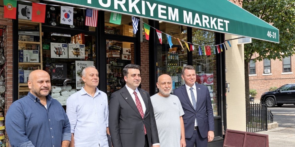 YTB Başkanı Turus, New York'taki Türk marketinde esnafla buluştu